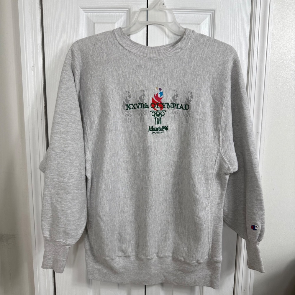 Vintage 1996 Atlanta Olympics Champion Reverse Weave Sweatshirt XL USA Made